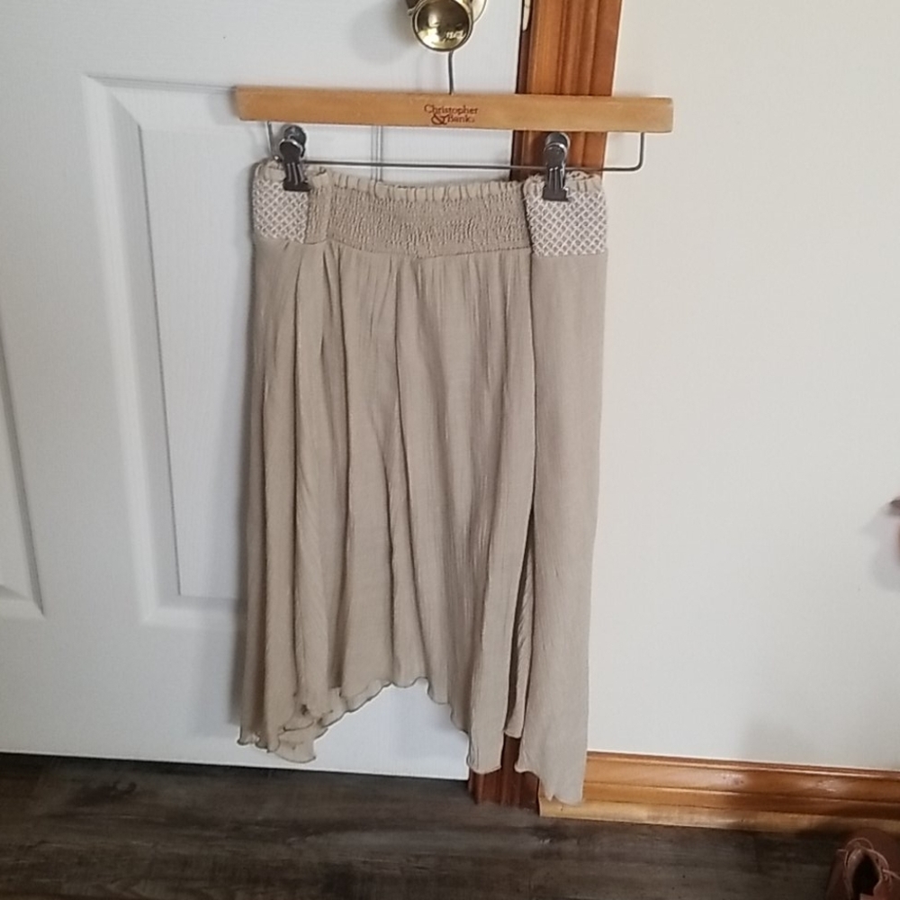 High Low Flowy Tan Skirt